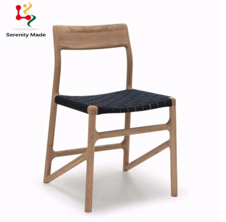 Home Furniture Cafe Coffee Shop Restaurant Living Room Solid Wood Frame with Woven Seat Dining Chair