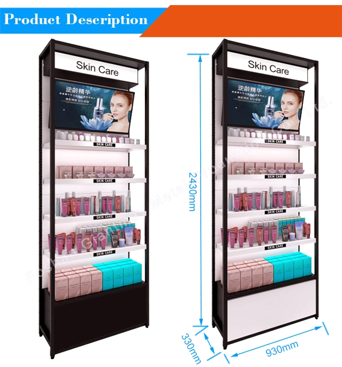 Beauty Metal Cosmetics Make up Display Retail Shop Cosmetic Makeup Stand