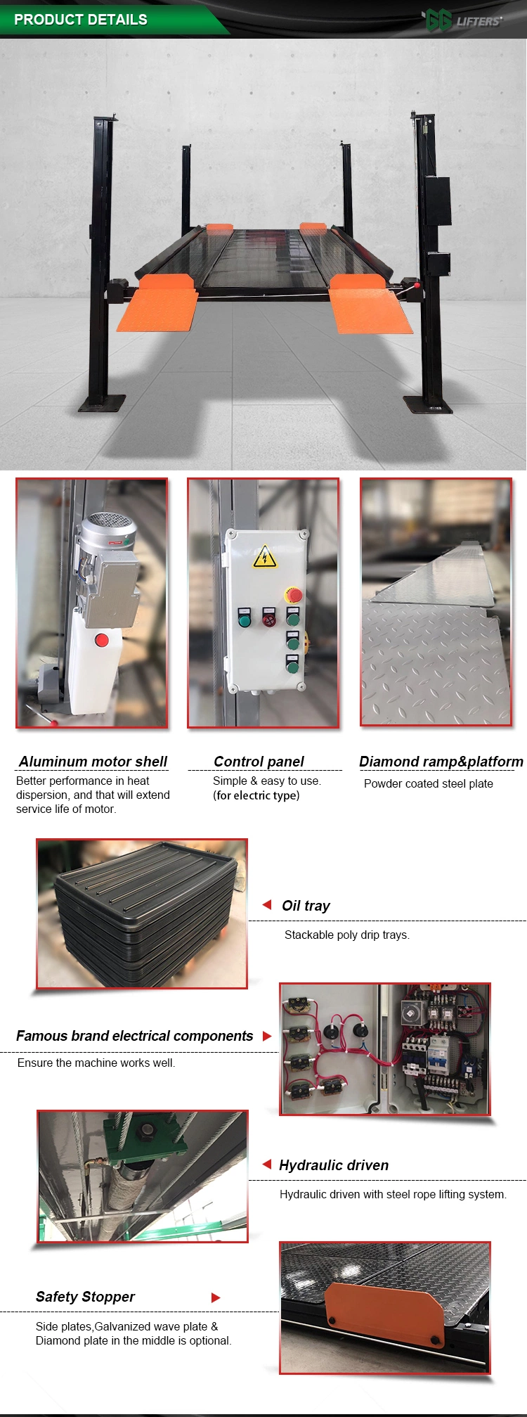 garage storage lift/car elevator parking system