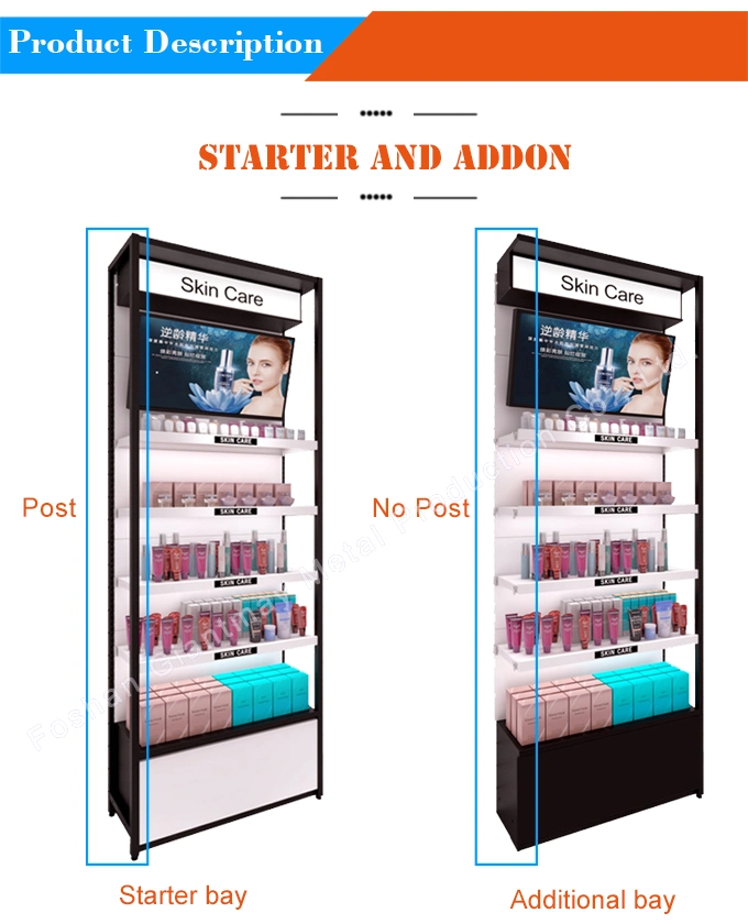 Beauty Metal Cosmetics Make up Display Retail Shop Cosmetic Makeup Stand