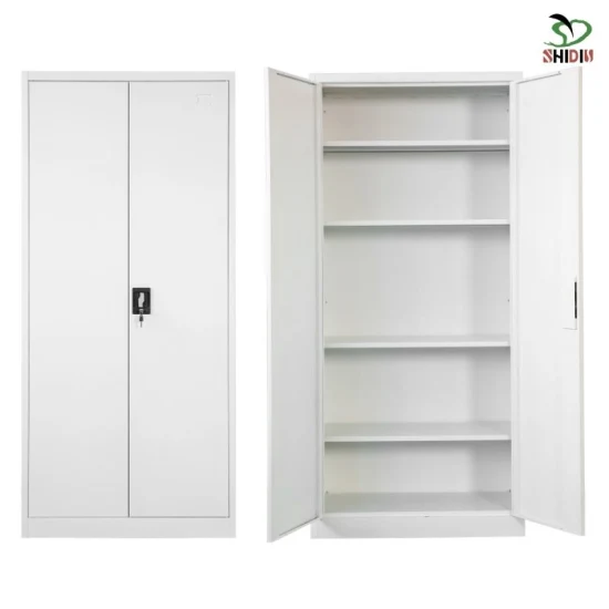 Morden 2 Door Lockable Office Steel Cabinet Metal Warehouse Storage Cabinet